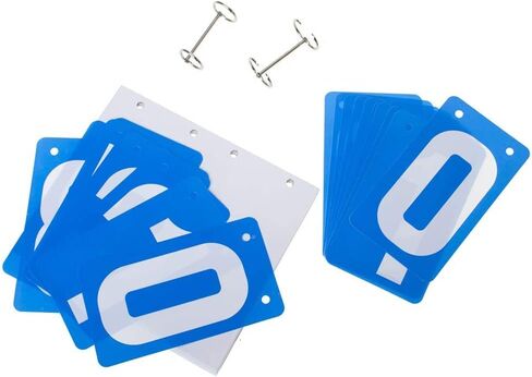 2 Sets Portable Flip Scoreboard for Multi Sports 00-99Reminder to Turn Over The Scores, Brand Scores, Six-Digit Mid-Career Exam,Grey+red Card in Saudi Arabia