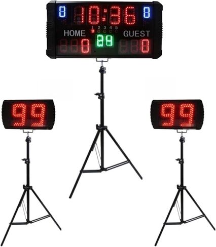 LED Digital Scoreboard Electronic Scoreboard with Remote Control, Multisport Indoor Scoreboard Synchronized 24 Seconds Shot Clock in Kuwait