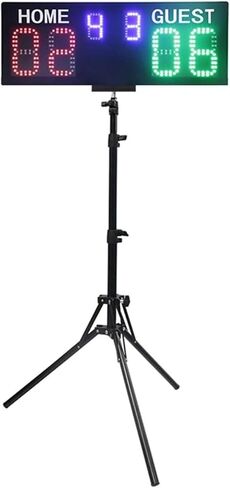 لوحة النتائج الرقمية لكرة السلة، لوحة النتائج الإلكترونية الرقمية LED، لوحة النتائج الرقمية للعد التنازلي متعددة الوظائف لكرة القدم، مع دعامة in Kuwait