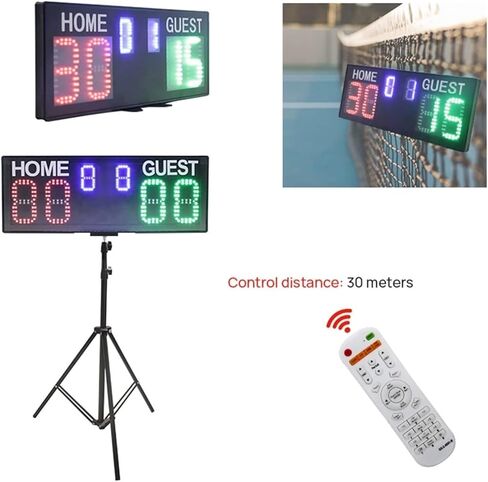 لوحة النتائج الرقمية لكرة السلة، لوحة النتائج الإلكترونية الرقمية LED، لوحة النتائج الرقمية للعد التنازلي متعددة الوظائف لكرة القدم، مع دعامة in Kuwait