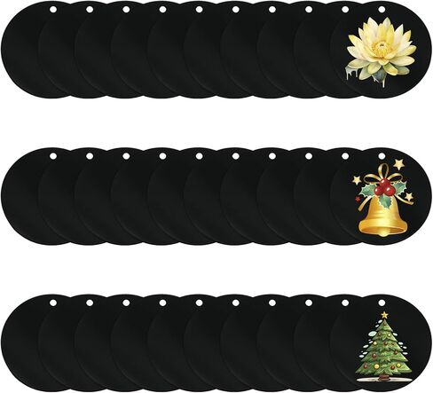 30 PCS Clear Acrylic Circle Blanks,Acrylic Sheets Boards, Disc Blank Circle Plastic Blank for for DIY Craft Halloween Christmas Decor in Kuwait