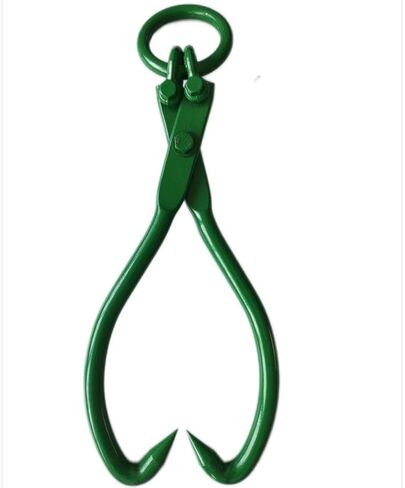 18inch Jaw Opening 2-Claw Timber Hook, Log Grabber Tong, Heavy Duty Lumber Skidding, Logging Tool, Green in Saudi Arabia
