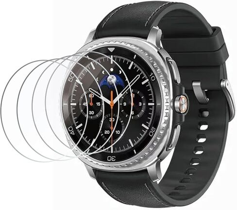 4-Pack for 2024/2025 Samsung Galaxy Watch Ultra 47mm Tempered Glass Screen Protector Compatible with Galaxy Watch Ultra 47mm Bubble-Free 9H Hardness Protective Film in Saudi Arabia