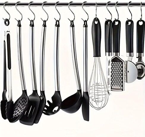 10pcs Rustproof Stainless Steel S-Hooks - Metal S-Shaped Hook, Clothing Hook, Gardening Hook Storage Product S-Shaped Hook in Saudi Arabia