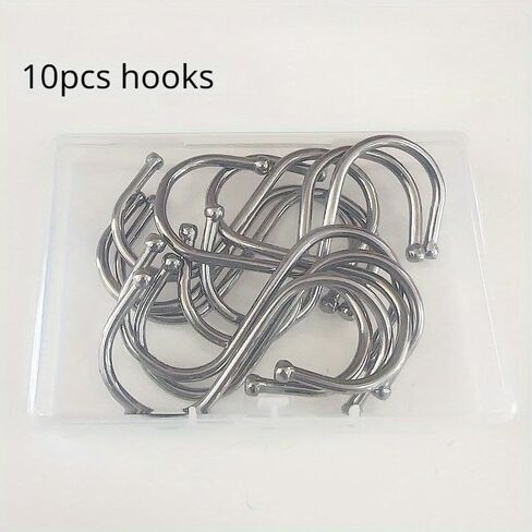 10pcs Rustproof Stainless Steel S-Hooks - Metal S-Shaped Hook, Clothing Hook, Gardening Hook Storage Product S-Shaped Hook in Saudi Arabia