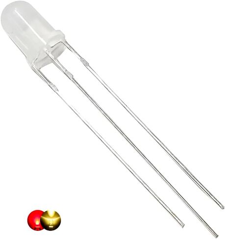 100 pcs 5mm RGB Multicolor 4 pin LED Diode Lights Common Cathode Diffused Round Transparent 3 Color Bright Lighting Bulb Lamps Electronics Components Indicator Light Emitting Diodes in Kuwait