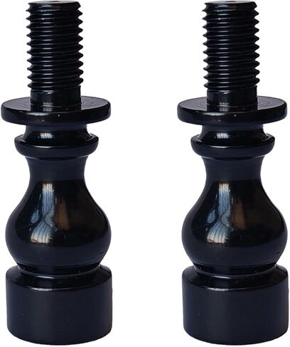 2PCS 1 Inch Black Lamp Shade Risers, Threaded Harp Extenders, Solid Metal 1/4-27 Rods, Tool-Free Finial Adapter Screw-on for Table & Floor Lamps in Saudi Arabia