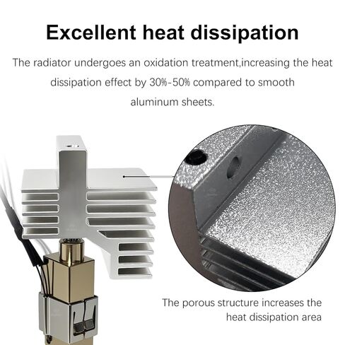 for ELEGOO Centauri Carbon Hotend Kit (2pcs), Pre-Installed 0.4mm/0.6mm Hardened Steel Brass Nozzle, Extruder kit Has Pre-Installed Heat Sink, 2 Free Silicone Socks and 2 Silicone Nozzle Brushes in Kuwait