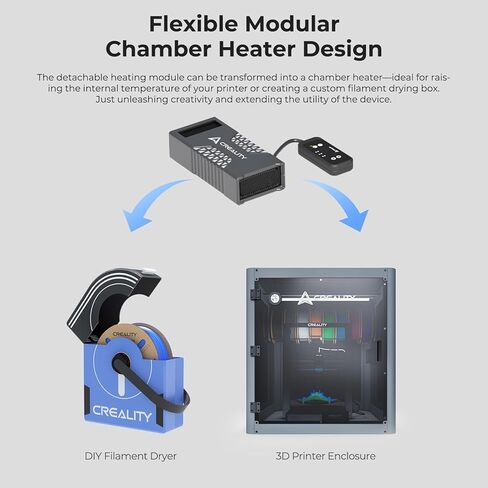 Creality Multi-Kilo 3D Printer Filament Dryer Box, Large Capacity Fits 1kg/2kg/3kg/5kg Spools Storage Box, Fast Heating to 70°C, Detachable Chamber Heater, Moisture-Proof for PLA PETG ABS TPU Nylon in Saudi Arabia