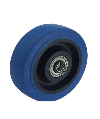 1 Single Silent Flat Trolley with 5-inch Medium-Sized Blue Elastic Wheels and Universal Wheels in Saudi Arabia