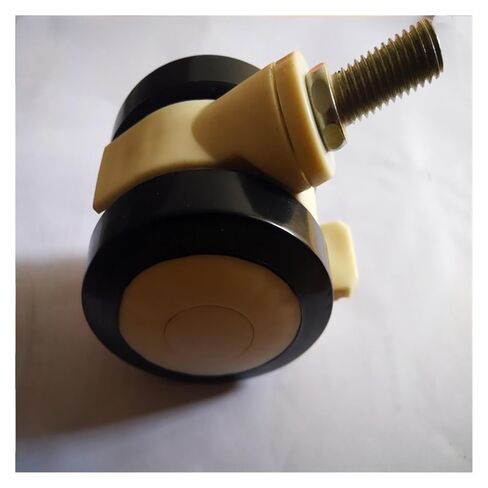 1 piece 3-inch Caster Beauty Equipment Care Bed Universal Silent Screw Double-piece Row(Screw-Double-Braked) in Saudi Arabia
