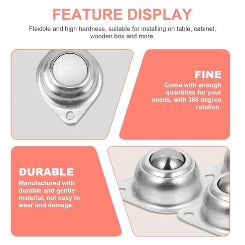 8pcs Ball Transfer Caster Set Carbon Steel and Nylon Universal Transfer Bearing Wheels for Material Handling, Furniture, and Industrial Use in Saudi Arabia