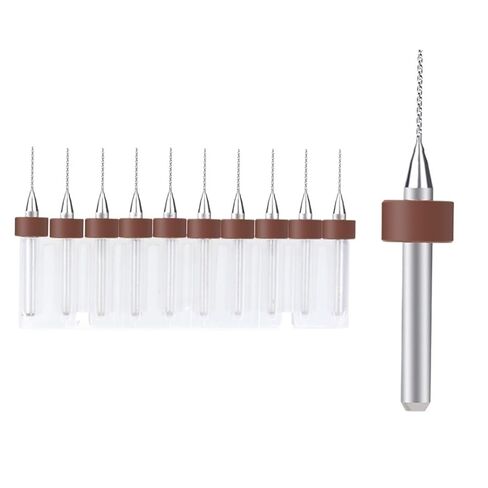 0.6 مللي متر كربيد ثنائي الفينيل متعدد الكلور لقمة ثقب للوحة دوائر الطباعة المطبوعة أداة صغيرة 10-50 قطعة (1 صندوق (10 قطعة)) in Kuwait