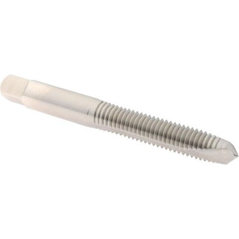Hertel Spiral Point Tap, M8x1.25 Metric Coarse, 2 Flutes, HSS, Bright Finish, Plug Chamfer, Right Hand, 2-23/32" OAL, 1-1/8" Thread Length, 0.318" Shank Diameter in Saudi Arabia