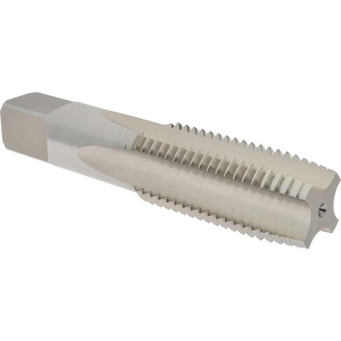 Hertel Straight Flute Tap: M30x3.5 Metric Coarse, 4 Flute, Plug Chamfer, High-Speed Steel, Bright/Uncoated Finish - 2-9/16" Thread Length, 5-7/16" in Saudi Arabia