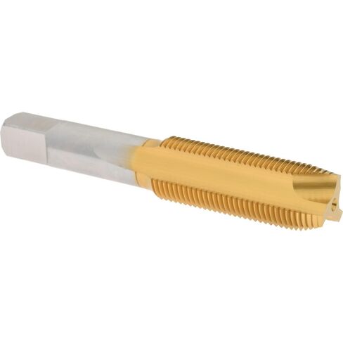 Hertel Spiral Point Tap, 3/4-16 UNF, 3 Flutes, Plug Chamfer, 3B Class of Fit, HSS, TiN Coated, Right Hand, 4-1/4" OAL, H3, Part #008612AS25 in Saudi Arabia