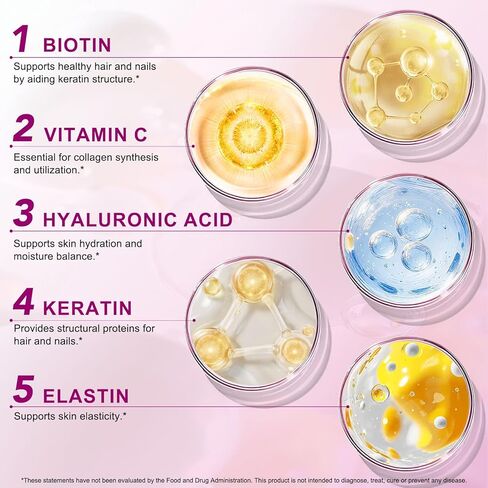 Multi Collagen Peptides Powder, 1lb – Types I, II, III, V, X | Hydrolyzed Collagen with Biotin, Vitamin C, Hyaluronic Acid, Keratin & Elastin | Supports Skin Hair Nail & Joint, Grass-Fed in Kuwait