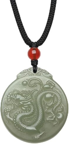 قلادة قلادة خضراء للنساء ، إكسسوارات مجوهرات حقيقية اليشم رائعة الرائعة in Kuwait