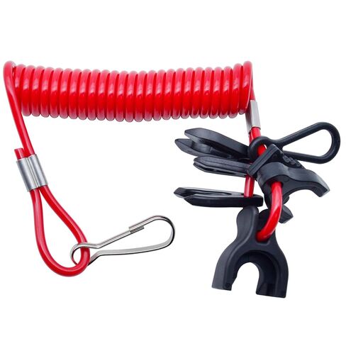 Universal Boat Kill Switch Keys Lanyard with 7 Keys Universal Outboard Boat Engine Safe Stop Cord Tether in Kuwait