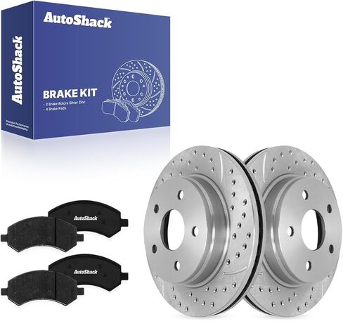 Autoshack Front Brake Kit Praking for 2006-2018 RAM 1500 4WD RWD حفر ومقاطع فرامل مقدمة من القرص الإلكترونية منصات الفرامل الخزفية السوداء 13.22 "335.8 مم SCDPR63007630071084 in Kuwait