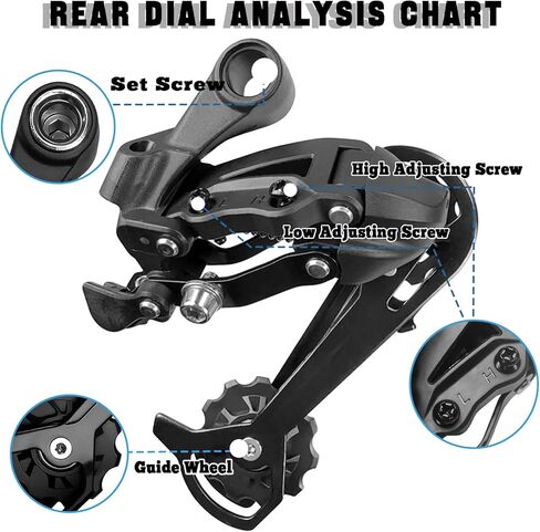 VERKSTAD Bike Rear Derailleur 8/9 Speed Rear Derailleur Direct Mount for Mountain Bike Road Bike in Saudi Arabia