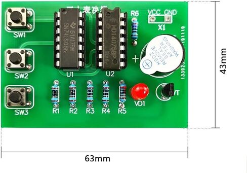 Three-Person Voting Machine Welding Kit Three-Person Voting 74LS08 Digital Circuit Teaching Training Electronic DIY Parts in Saudi Arabia