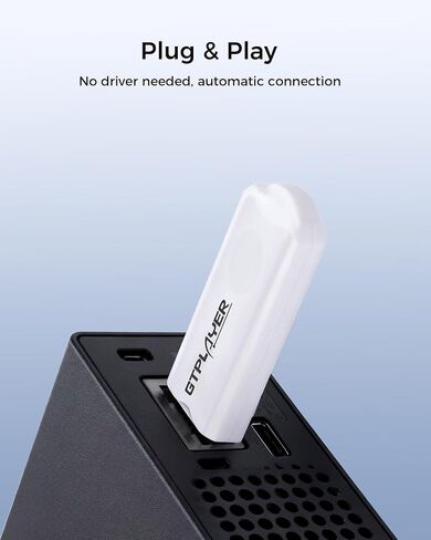 محول بلوتوث 5.1 USB من GTPLAYER دونجل صوت لاسلكي للكمبيوتر الشخصي، والكمبيوتر المحمول، وPS4، والمحول، وسماعات الرأس، لكرسي الألعاب الموسيقية وكرسي كرسي GTPLAYER GTRACING، وصلة مزدوجة (توصيل جهازين) in Kuwait