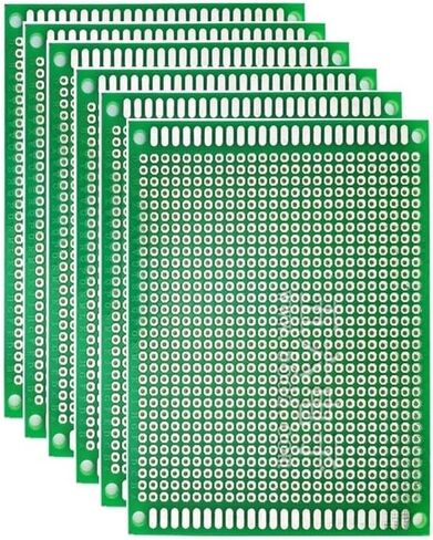 PCB لوحة دوائر كهربائية 3*7 سنتيمتر 5*7 سنتيمتر 7*9 سنتيمتر 8*12 سنتيمتر ثقب متعدد ثقب DIY الإنتاج الإلكتروني (5 أوراق 5x7 سنتيمتر) in Saudi Arabia