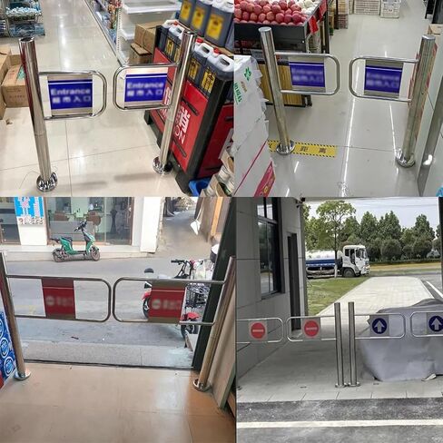 بوابة تأرجح أوتوماتيكية للارتداد على نطاق واسع من الفولاذ المقاوم للصدأ، باب يدوي، بوابة تأرجح تلقائية للارتداد - باب أمان من الفولاذ المقاوم للصدأ مقاس 87 بوصة لمحلات السوبر ماركت والمكتبات والمتنزهات - سيل محملة بنابض in Kuwait