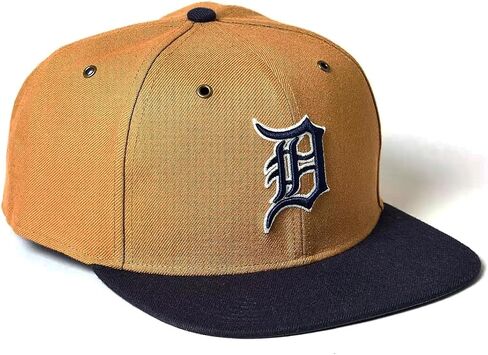 47 Brand Detroit Tigers Captain Workshop Snapback Cap, Adjustable Hat Brown Black in Saudi Arabia