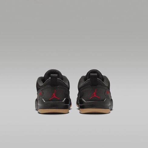 Jordan Flight Court Little Kids' Shoes (HF3332-001, Black/Gum Medium Brown/Varsity Red) Size 13 in Saudi Arabia