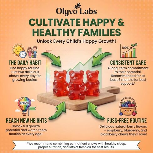 Tall Gummies for Kids Age 2+ & Teens- Tall Gummies with Calcium, Vitamin D3 + K2, Zinc, Magnesium, L-Arginine, Vitamin C for Teen Boys & Girls- Strawberry Flavour 60 Gummies in Saudi Arabia