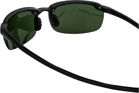 Nevis Polarized Sunglasses for Men or Women Rimless Sports Wrap Black Temples w/Grey Lens in Saudi Arabia