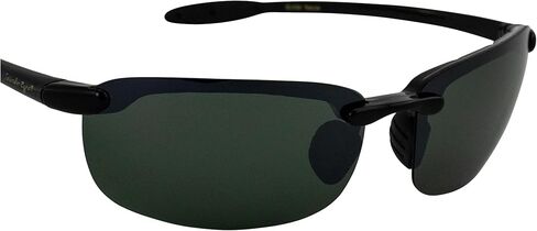 Nevis Polarized Sunglasses for Men or Women Rimless Sports Wrap Black Temples w/Grey Lens in Saudi Arabia
