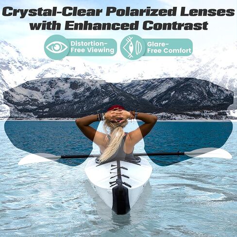 Flaya Polarized Sport Sunglasses for Men & Women UV400 Protection Wraparound Lens Lightweight TR Frame Adjustable Nose Pads in Saudi Arabia