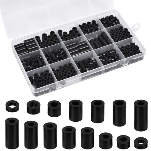 355 Pcs Nylon Electrical Outlet Spacers Kit - Non-Threaded Round Plastic Spacers for Switch & Receptacle Screws, Secure Fit Spacer Assortment for Outlet Installation and DIY Projects in Saudi Arabia