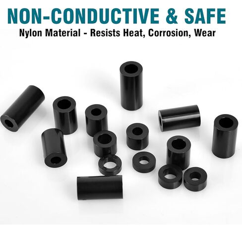 355 Pcs Nylon Electrical Outlet Spacers Kit - Non-Threaded Round Plastic Spacers for Switch & Receptacle Screws, Secure Fit Spacer Assortment for Outlet Installation and DIY Projects in Saudi Arabia