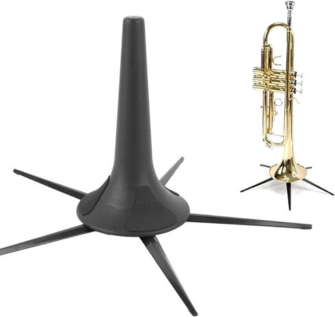 حامل بوق Estink، حامل فلوت معدني، حامل معدني قابل للطي بتصميم 5 أرجل، محمول للأبواق والمزامير للموسيقيين in Kuwait