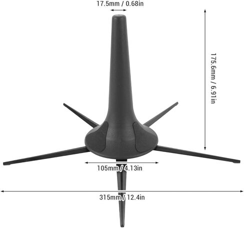 حامل بوق Estink، حامل فلوت معدني، حامل معدني قابل للطي بتصميم 5 أرجل، محمول للأبواق والمزامير للموسيقيين in Kuwait