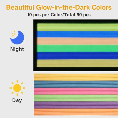 32 Colors 320 Pcs 3D Doodler Pen Filament Refills for 3Doodler Start+ Only - Low-Temp PCL 2.5mm 3doodler Refill Packs, 26 Rainbow + 6 Glow in the Dark, Each 10pcs, Includes 3D Pen Drawing Book in Saudi Arabia
