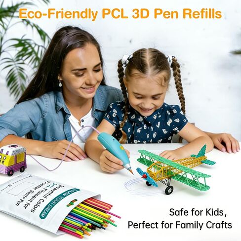 32 Colors 320 Pcs 3D Doodler Pen Filament Refills for 3Doodler Start+ Only - Low-Temp PCL 2.5mm 3doodler Refill Packs, 26 Rainbow + 6 Glow in the Dark, Each 10pcs, Includes 3D Pen Drawing Book in Saudi Arabia