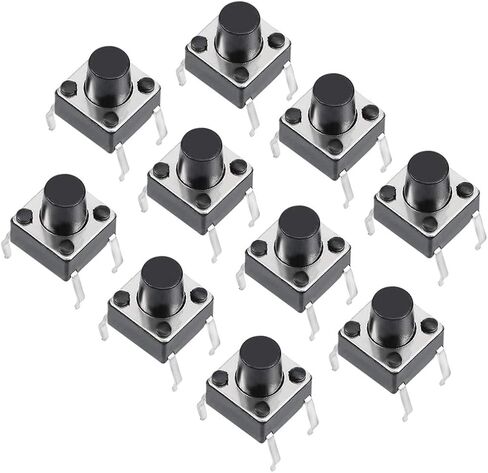 uxcell 6x6x7mm Panel Small PCB Momentary Tactile Tact Push Button Switch DIP 10PCS in Saudi Arabia