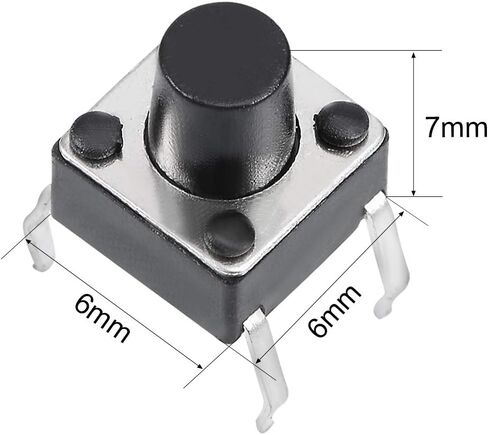 uxcell 6x6x7mm Panel Small PCB Momentary Tactile Tact Push Button Switch DIP 10PCS in Saudi Arabia