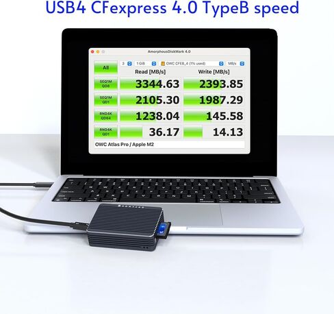 حاوية 2 في 1 بسرعة 40 جيجابت في الثانية M.2 NVMe SSD وقارئ بطاقات SD (UHS-II) مع مروحة صامتة، متوافق مع M1/M2/M3 Mac، يدعم بالكامل Thunderbolt 4/3/USB4، من الألومنيوم USB-C إلى PCIe محول NVMe (8121SD) in Saudi Arabia