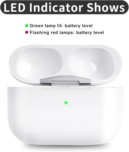 علبة شحن لاسلكية بديلة لعلبة شاحن AirPod Pro تدعم اقتران المزامنة اللاسلكية - علبة شحن الجيل الأول والثاني من AirPod Pro فقط - أسود in Kuwait