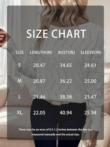 Womens Loose Fit Crew Neck Long Sleeve Solid Lightweight Knit Hollow Pullover Sweaters in Saudi Arabia