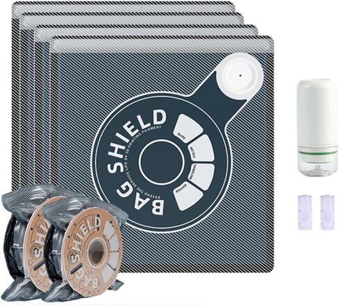 أكياس تخزين فراغية ثلاثية الأبعاد مختومة بالفراغ 10 عبوات 2.0 أكياس تخزين مقاومة للضوء + مضخة تفريغ كهربائية + مشبكين، أكياس حاوية تخزين خيوط ثلاثية الأبعاد مقاومة للرطوبة in Kuwait