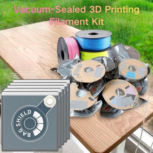 أكياس تخزين فراغية ثلاثية الأبعاد مختومة بالفراغ 10 عبوات 2.0 أكياس تخزين مقاومة للضوء + مضخة تفريغ كهربائية + مشبكين، أكياس حاوية تخزين خيوط ثلاثية الأبعاد مقاومة للرطوبة in Kuwait