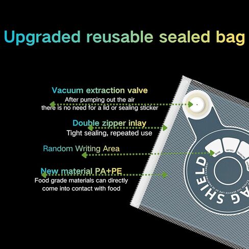 أكياس تخزين فراغية ثلاثية الأبعاد مختومة بالفراغ 10 عبوات 2.0 أكياس تخزين مقاومة للضوء + مضخة تفريغ كهربائية + مشبكين، أكياس حاوية تخزين خيوط ثلاثية الأبعاد مقاومة للرطوبة in Kuwait