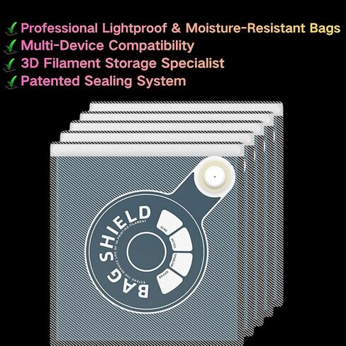 أكياس تخزين فراغية ثلاثية الأبعاد مختومة بالفراغ 10 عبوات 2.0 أكياس تخزين مقاومة للضوء + مضخة تفريغ كهربائية + مشبكين، أكياس حاوية تخزين خيوط ثلاثية الأبعاد مقاومة للرطوبة in Kuwait